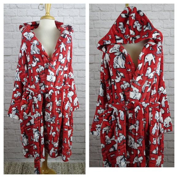 Vera Bradley Other - NWT Vera Bradley Beary Merry Fleece Robe Red Plush